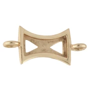 Entrepieza de diseño calado, 17,5 x 8 mm - Dorado con oro fino x1