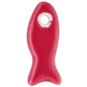 Colgante pez cerámica 25x10 mm - Rojo x1
