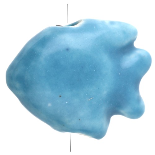Cuenta pez de cerámica 17x20 mm - Azul x1
