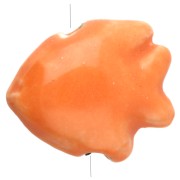 Cuenta pez de cerámica 17x20 mm - Naranja x1