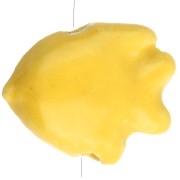 Cuenta pez de cerámica 17x20 mm - Amarillo x1