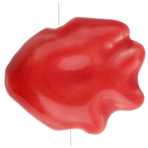 Cuenta pez de cerámica 17x20 mm - Roja x1