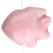 Cuenta pez de cerámica 17x20 mm - Rosa claro x1