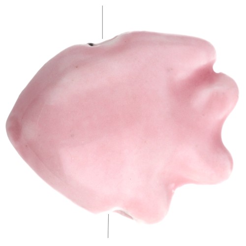 Cuenta pez de cerámica 17x20 mm - Rosa claro x1