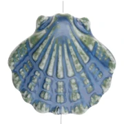 Cuenta de cerámica 26x27,5 mm - Azul - Verde x1
