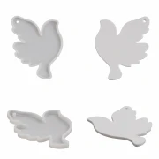 Molde de silicona para hacer un colgante con forma de paloma de 10 x 7,5 cm - Transparente x1