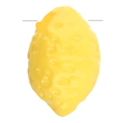 Cuenta acrílica opaca limón 13x9 mm - Amarillo x10