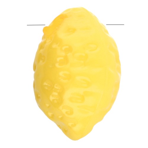 Cuenta acrílica opaca limón 13x9 mm - Amarillo x10