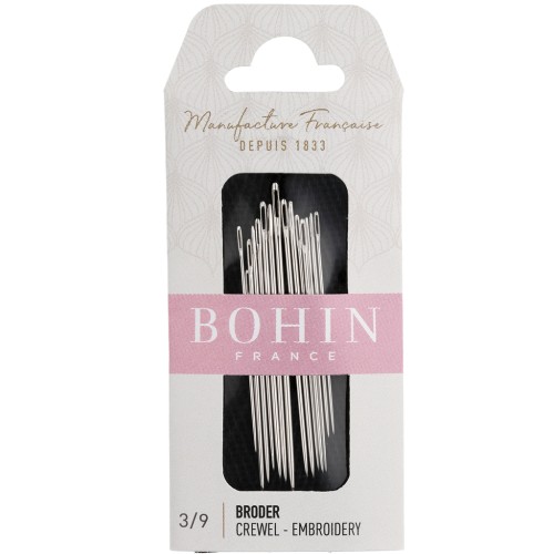 Agujas de bordar - Bohin - N.º 3/9 x 15