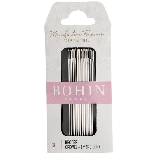 Agujas de bordar - Bohin - N.º 3 x 12