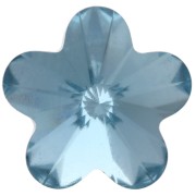Cabujón de flor Swarovski 4744, 10 mm, aguamarina, 1 unidad