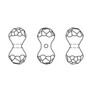 Cuenta Modular Swarovski 5150 11x6 mm Diamante negro x1