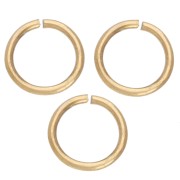 Oro 18 quilates - Anillas abiertas de 5 x 0,6 mm - Acero inoxidable 316L dorado x 100 Anillas abiertas de 5 x 0,6 mm - Acero inoxidable 316L dorado x 100