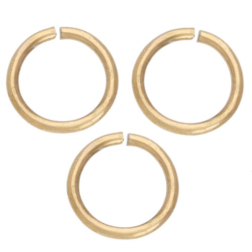 Anillas abiertas de 5 x 0,6 mm - Acero inoxidable 316L dorado x 100