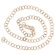 Anillas abiertas de 5 x 0,6 mm - Acero inoxidable 316L dorado x 100