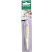 Aguja de ganchillo Clover Amour n.º 0 de acero, 1,75 mm, con mango verde pastel x1