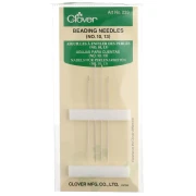 Agujas para bordar con cuentas n.º 10 y n.º 13 de Clover - Acero (4 unidades)