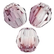 Cuentas redondas PureCrystal 5000 de 3 mm - Crystal Antique Pink x20