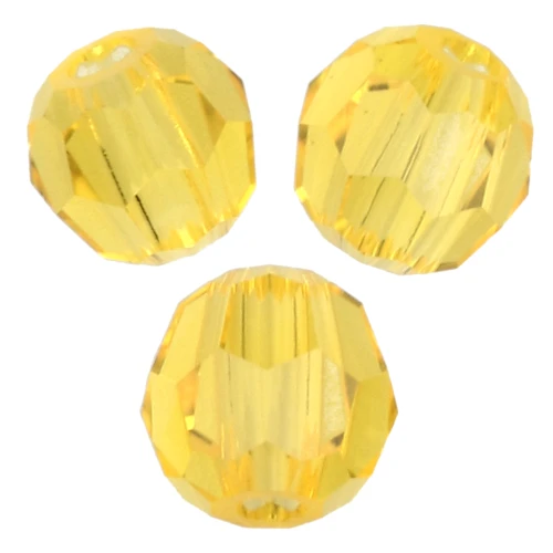 Cuentas redondas PureCrystal 5000 de 3 mm - Citrino x20