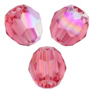 Cuentas redondas PureCrystal 5000 de 3 mm - Padparadscha AB x20