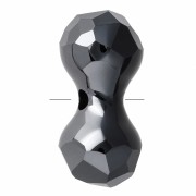 Cuentas modulares PureCrystal 5150, 11 x 6 mm - Jet Hematite x1