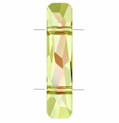 Cuenta de dos agujeros - Cuenta Column PureCrystal 5535 23,5 x 5 mm, color verde luminoso cristalino x1