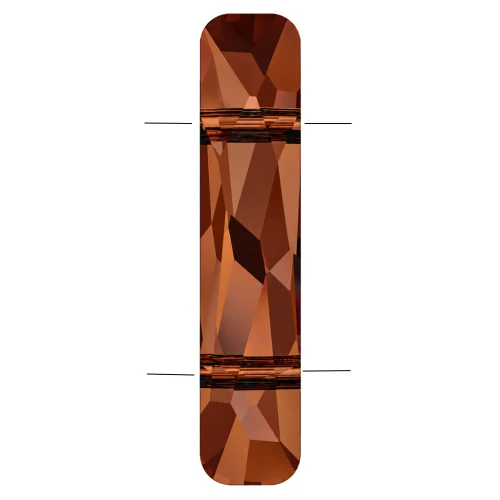Cuenta de dos agujeros - Cuenta Column PureCrystal 5535 23,5 x 5 mm - Crystal Red Magma x1