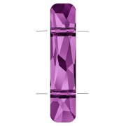 Cuenta con dos agujeros - Cuenta Column PureCrystal 5535 23,5 x 5 mm - Amatista x1