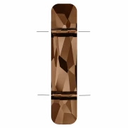 Cuenta con dos agujeros - Cuenta Column PureCrystal 5535 23,5 x 5 mm - Topacio ahumado x1