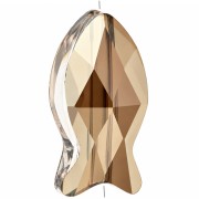 Cuenta Perle Fish PureCrystal 5727 de 14 mm - Tono Crystal Bronze x1