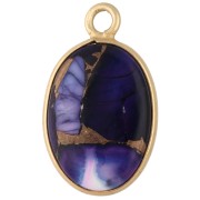 - Dije ovalado de 18 x 11 mm de piedra preciosa - Turquesa Oyster Violet x1 Dije ovalado de 18 x 11 mm de piedra preciosa - Turquesa Oyster Violet x1