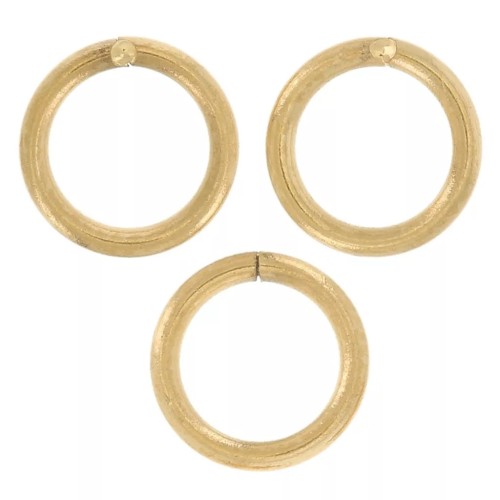 Anillas cerradas de 5 x 0,7 mm - Acero inoxidable 316L dorado x 100