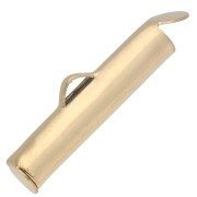 Oro de 24 Quilates - Extremos para tejer con cuentas Rocalla y Delica de 20 mm, acero inoxidable 304 Dorado, x2 Extremos para tejer con cuentas Rocalla y Delica de 20 mm, acero inoxidable 304 Dorado, x2
