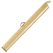 Extremos para tejer con cuentas Rocalla y Delica de 40 mm, acero inoxidable 304 Dorado, x2