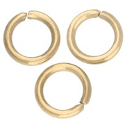 Anillas abiertas de 6 x 1 mm - Acero inoxidable 316L dorado x10
