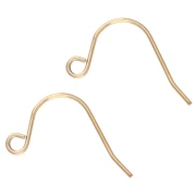 Ganchos para orejas de 13 mm - Acero inoxidable 316L dorado x2