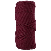Grenat - Bobina de cordón de algodón para macramé de 3 mm - Granate x 50 m Bobina de cordón de algodón para macramé de 3 mm - Granate x 50 m