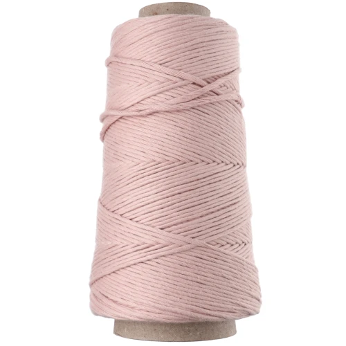 Bobina de cordón de algodón para macramé «Organic Cotton Détox XL» peinado - Color nude, 200 m x 2
