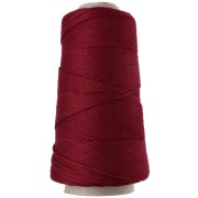 Bobina de cordón de algodón para macramé «Organic Cotton Detox XL» peinado - Granate x200 m