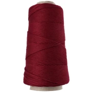Bobina de cordón de algodón para macramé «Organic Cotton Detox XL» peinado - Granate x200 m