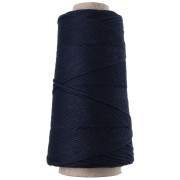 Bobina de cordón de algodón para macramé «Organic Cotton Detox XL» peinado - Azul marino, 200 m