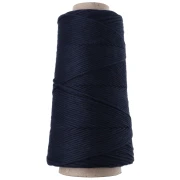 Bobina de cordón de algodón para macramé «Organic Cotton Detox XL» peinado - Azul marino, 200 m