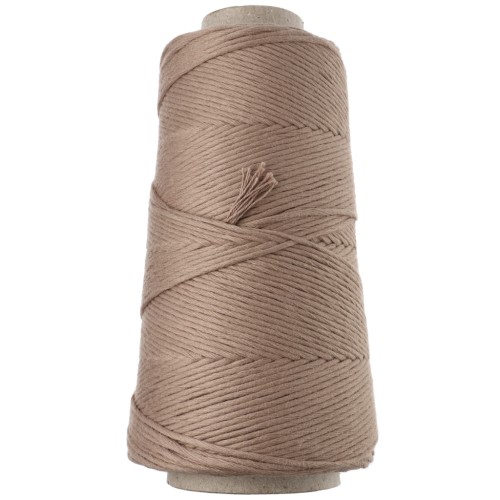 Bobina de cordón de algodón para macramé «Organic Cotton Detox XL» peinado - Mocca x 200 m