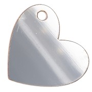 Colgante corazón 39x45mm plexiglás efecto espejo - Partenaire Particulier - Marrón