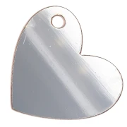 Colgante corazón 39x45mm plexiglás efecto espejo - Partenaire Particulier - Marrón