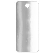 Colgante rectángulo 55x25 mm plexiglás - efecto espejo - Papy cool - Plata x1