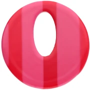 Colgante hueco redondo de acetato de 21 mm - Rosa - Rayas rojas x1