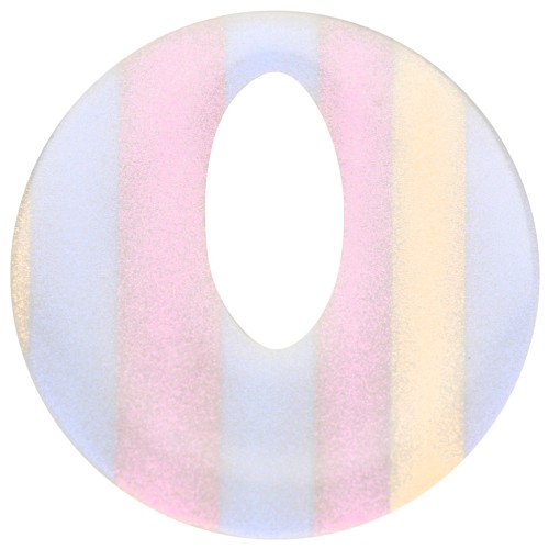 Colgante hueco redondo de acetato de 21 mm - Striped Transparent AB x1