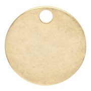 Lentejuelas redondas lisas de 8 mm - Dorado con oro fino x10