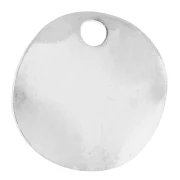 Lentejuelas redondas onduladas de 8 mm - Chapado en plata fina x10